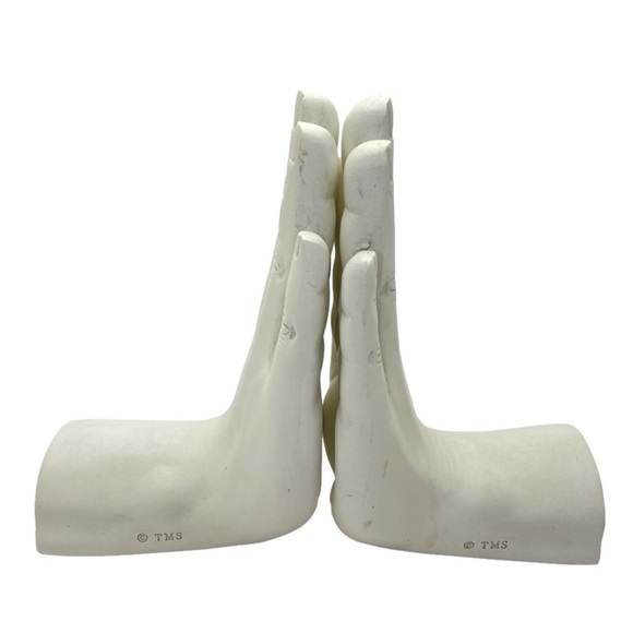 Tms Hands Sculpture Praying Bookends - Picture 1 of 16